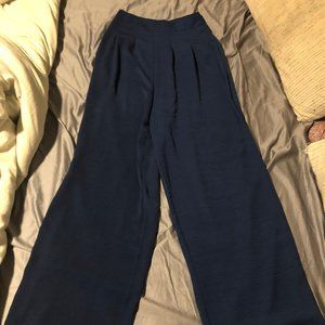 Forever 21 Wide Leg High Waisted Blue Pants